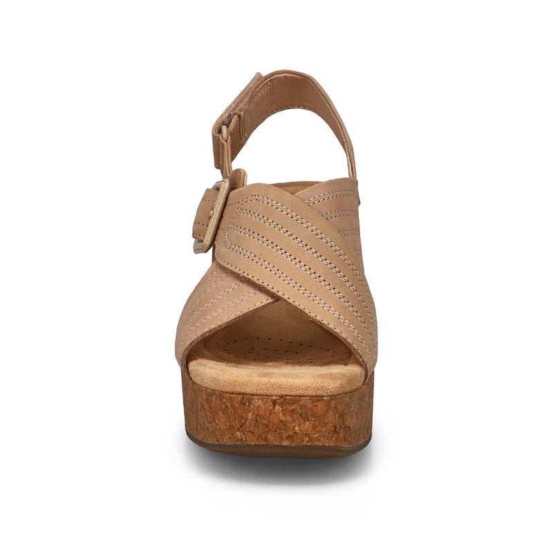 Sandale compensée décontractée NERISA WEST, sable, femmes