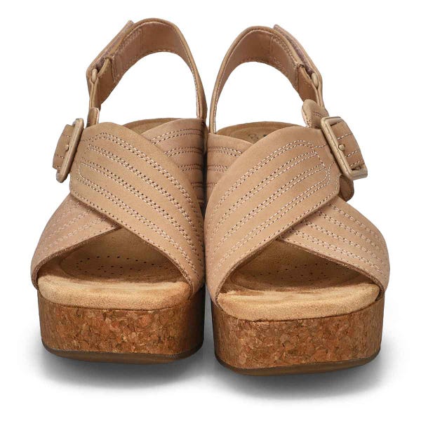 Sandale compensée décontractée NERISA WEST, sable, femmes