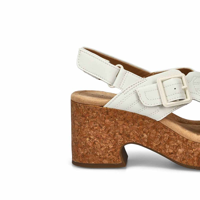 Sandale compensée décontractée NERISA WEST, blanc, femmes