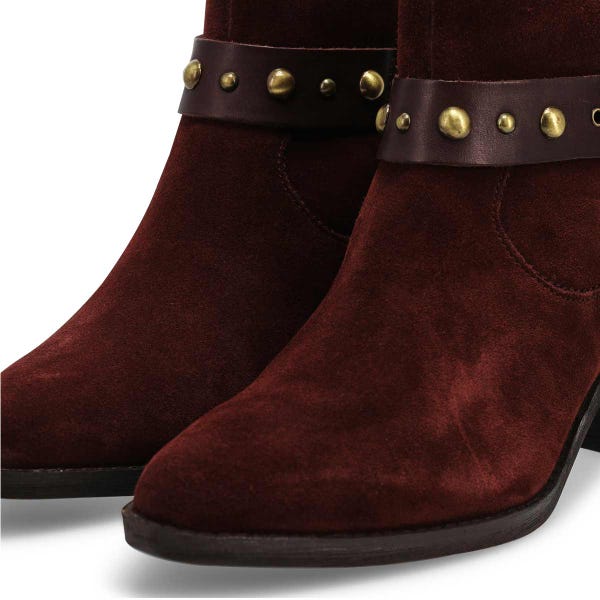 Women's Morzine Buckle Ankle Boot - Merlot