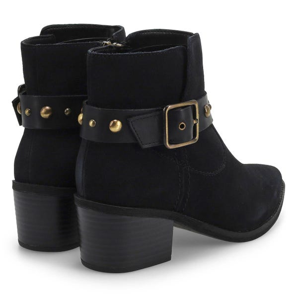 Women's  Morzine Buckle Ankle Boot - Black