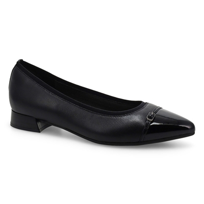 Lds Natalyn Dusk Leather Dress Shoe - Black