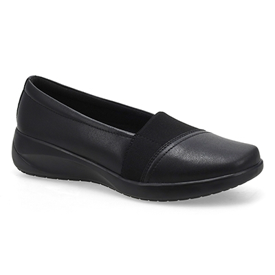 Lds Kaetlyn Rhea Wide Casual Slip On Shoe - Black
