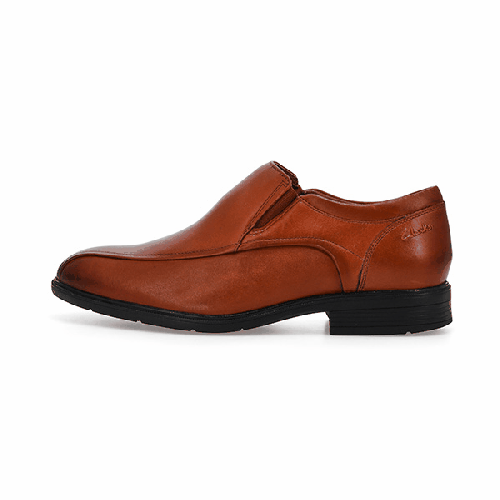 Clarks Steadwell Step Dr Dark Tan Leather Slip-On Shoes Size 9M Men main image 3