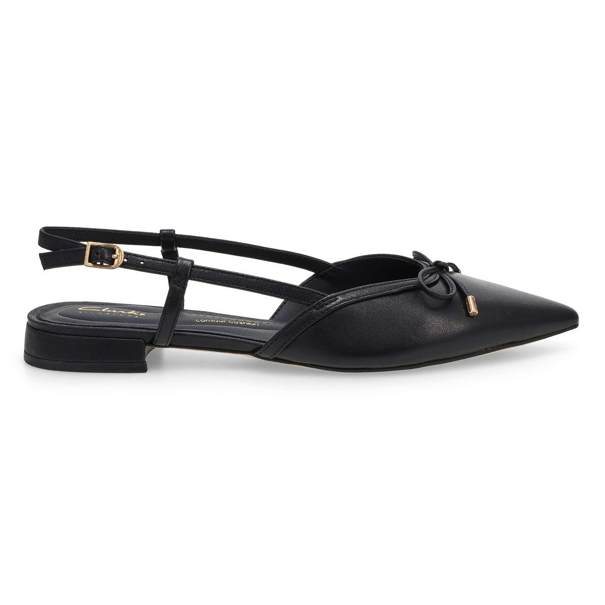 Clarks Women's Sensa15 Bow Dress Flats - Blac | SoftMoc.com