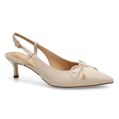 Lds Zarey Bow Dress Heel - Off White