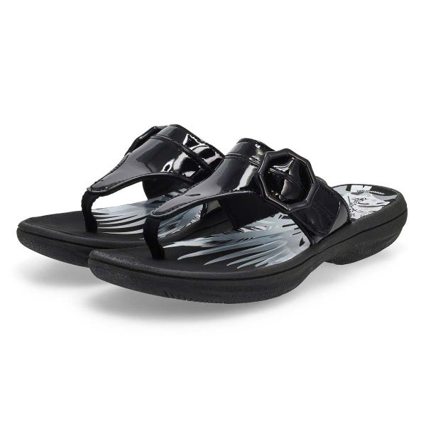 Tong BREEZE COVE, noir verni, femmes