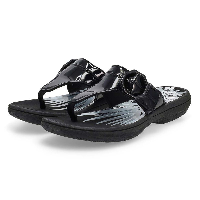 Tong BREEZE COVE, noir verni, femmes