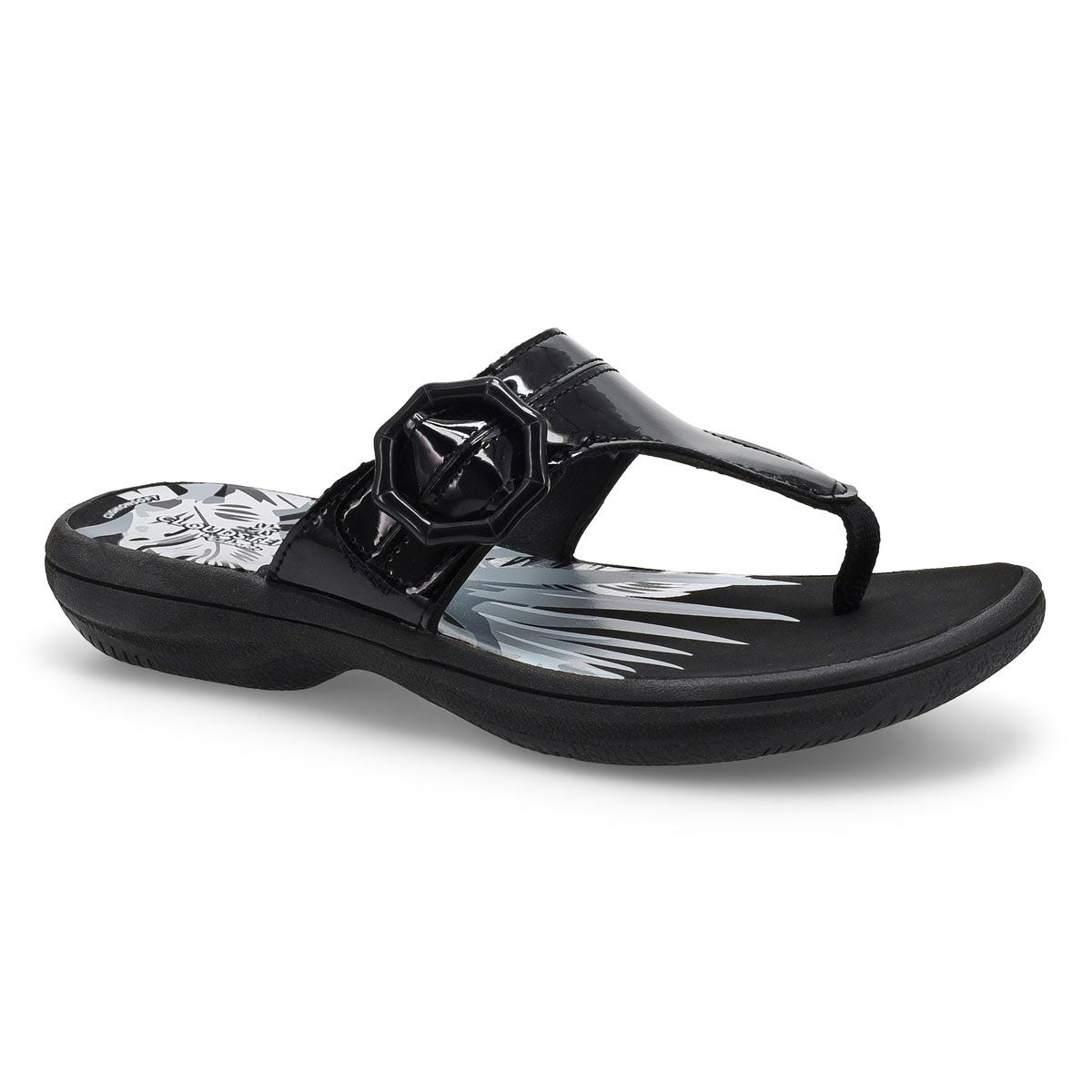 Women's Breeze Cove Thong Sandal - Black Patent