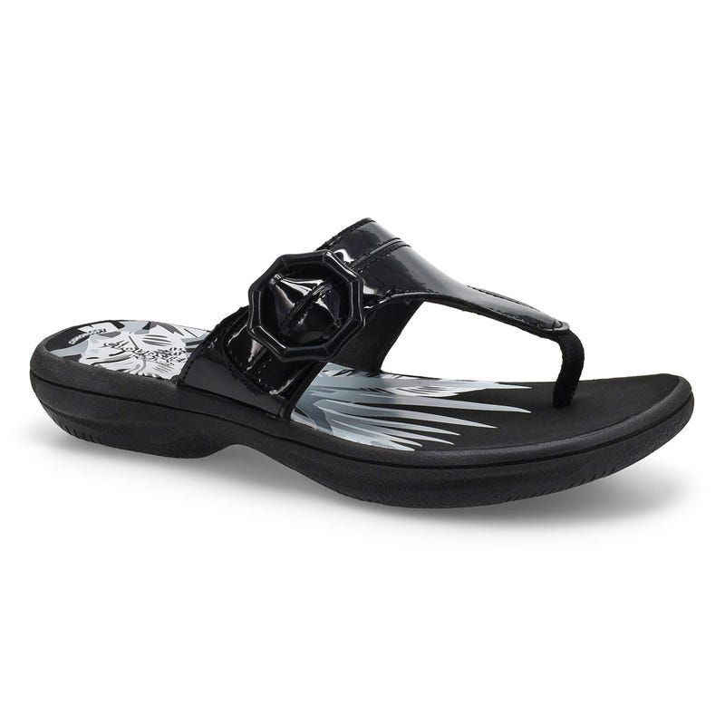 Tong BREEZE COVE, noir verni, femmes