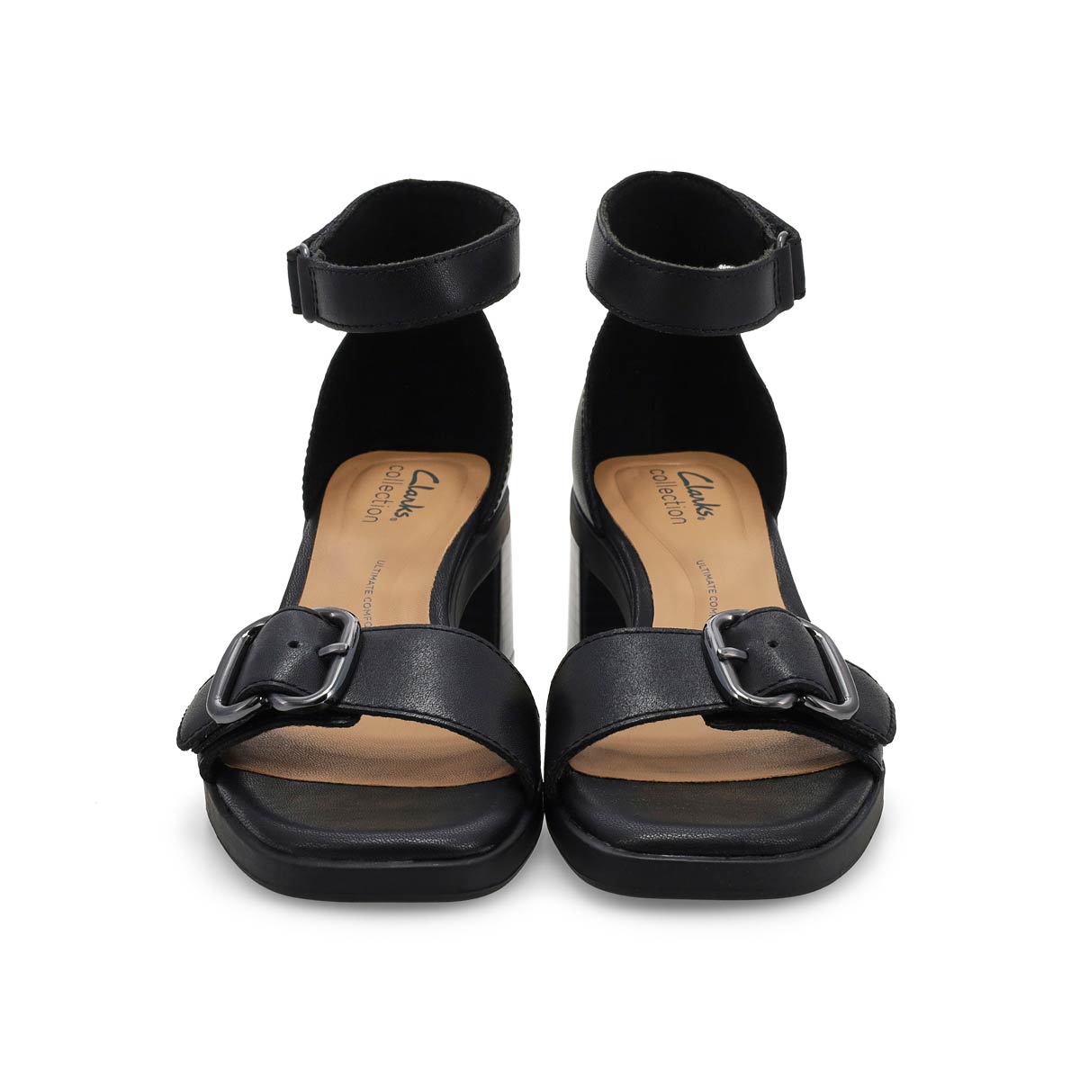 Sandale en cuir talon JAYLAN DREAM, noir, femmes