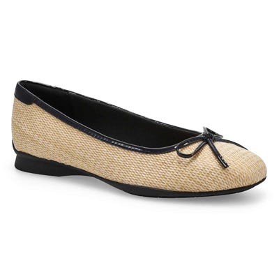 Lds Jazmynn Bow Ballet Shoe - Beige