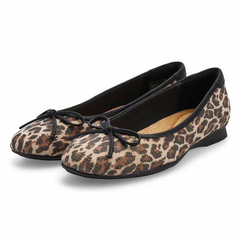 Women's Jazmynn Bow Ballet Shoe - Leopard Print
