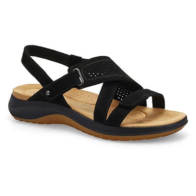 Lds Maelynn Gem Casual Sandal - Black