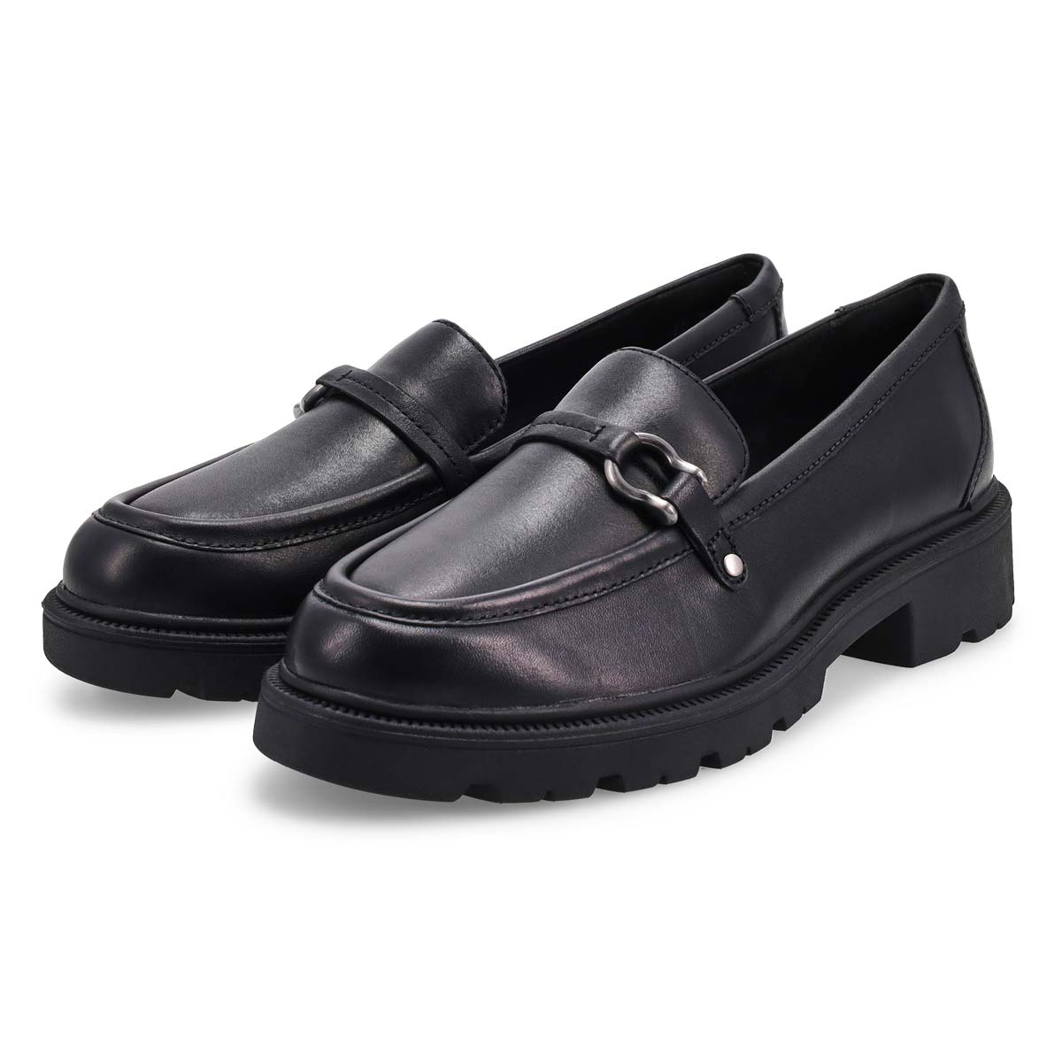 Mocassin habill noir Code L Step pour femmes avec