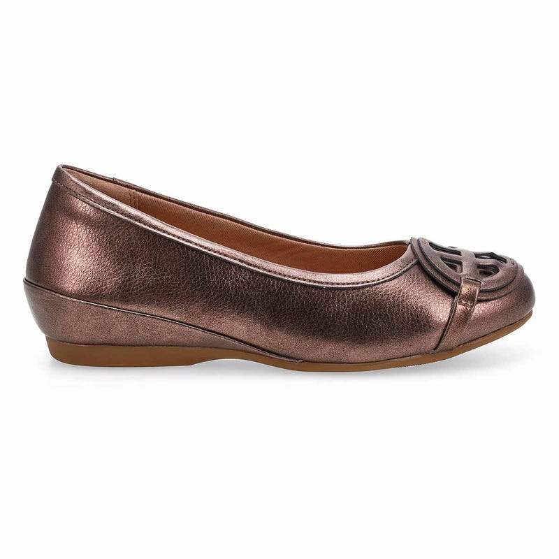 Chaussure habillée à talon Cathrynn Luna pour femmes - bronze métallisé