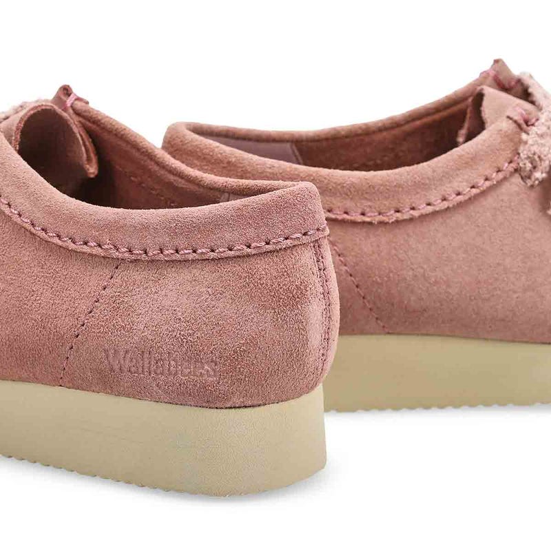 Chaussure décontractée à lacets Wallabee Lite pour femmes - suède rose poudré