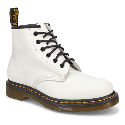 Lds 101 Yellow Stitch white 6-eye boot