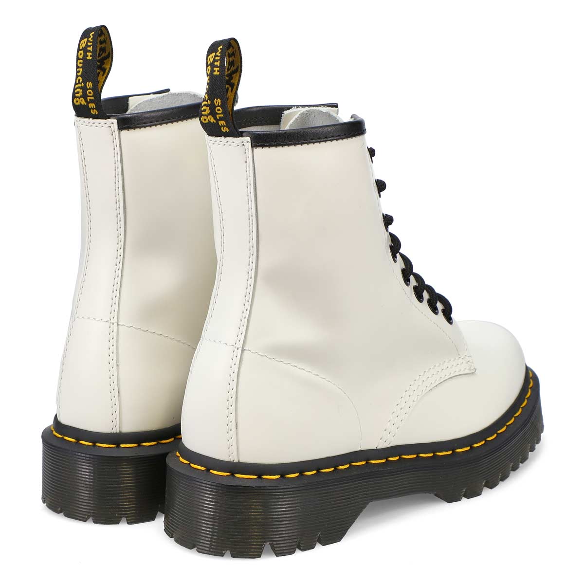 Bottes 8 œillets 1460 BEX, cuir, blanc, femmes