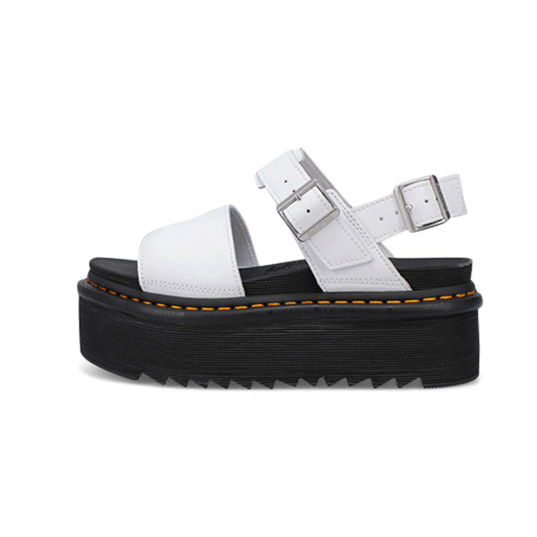white doc marten platform sandals