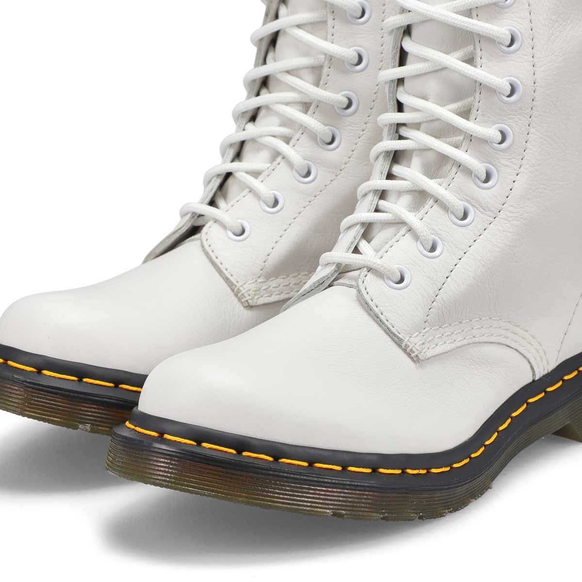 Women's Core Pascal 8-Eye Leather Boot - White