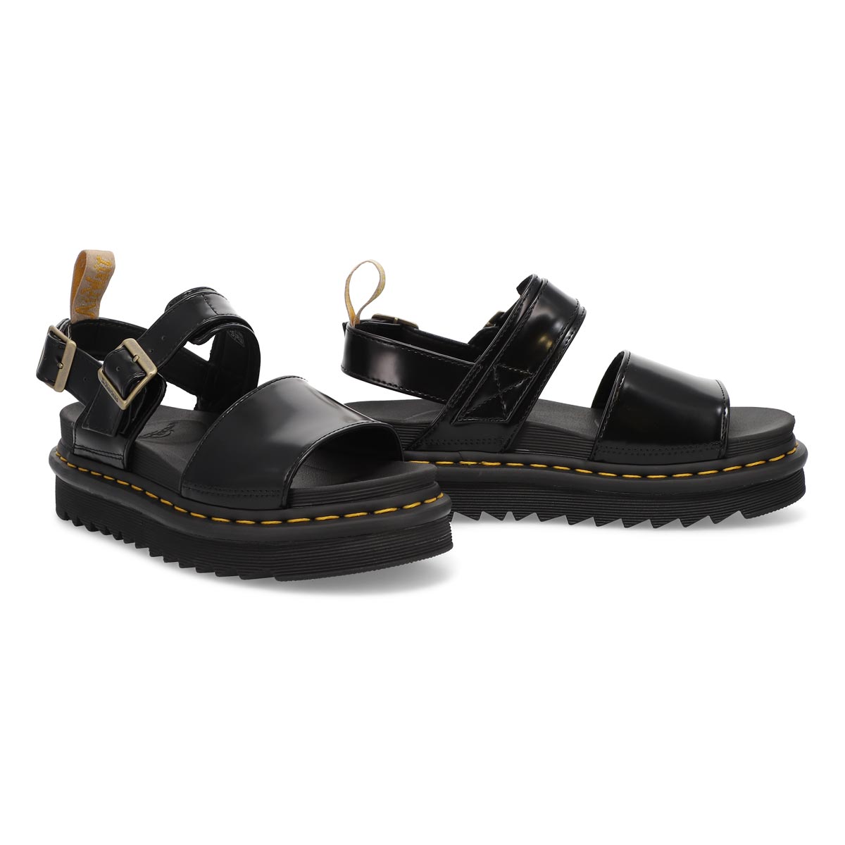 Women's Vegan Voss 2 Strap Casual Sandal - Black