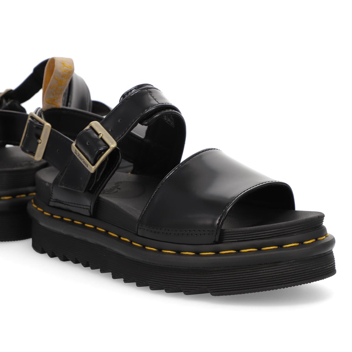 Women's Vegan Voss 2 Strap Casual Sandal - Black