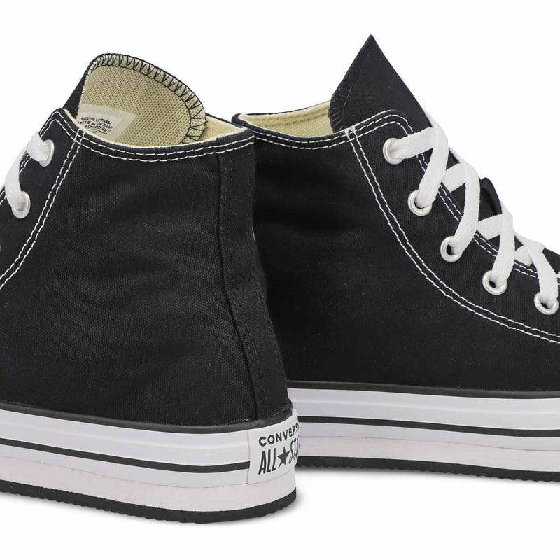 Baskets hautes CHUCK TAYLOR ALL STAR EVA LIFT HI TOP PLATFORM, noir/blanc, enfants