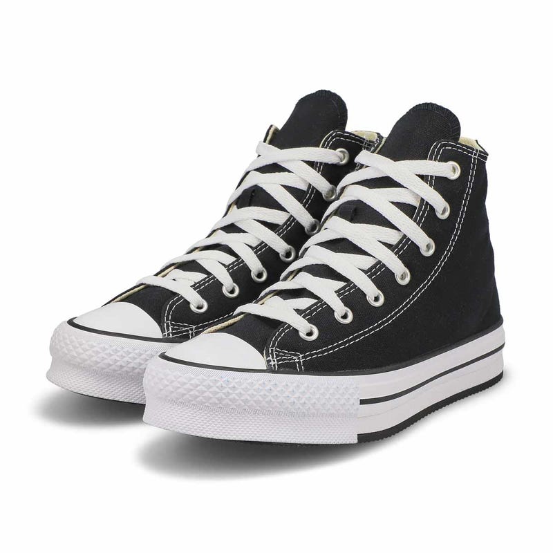 Baskets hautes CHUCK TAYLOR ALL STAR EVA LIFT HI TOP PLATFORM, noir/blanc, enfants