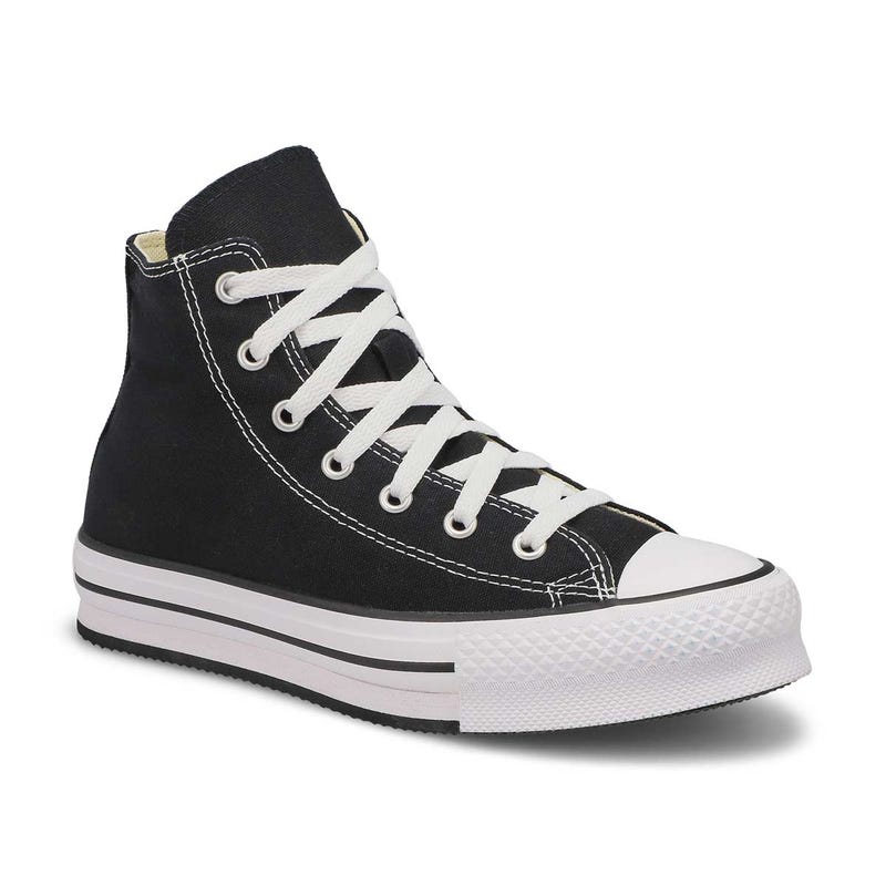 Baskets hautes CHUCK TAYLOR ALL STAR EVA LIFT HI TOP PLATFORM, noir/blanc, enfants