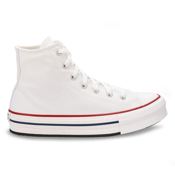 Baskets hautes à plateforme CHUCK TAYLOR ALL STAR EVA LIFT, blanc/noir, enfants