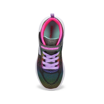 Girls' Go Run 600 Shimmer Speeder Snkr - Blk/Mlt