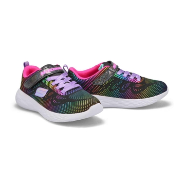 Girls' Go Run 600 Shimmer Speeder Snkr - Blk/Mlt