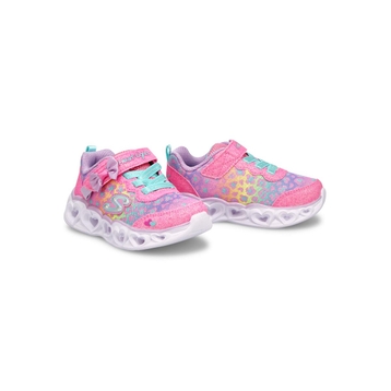 Espadrilles/lumières HEARTLIGHTS rose/menthe bébés