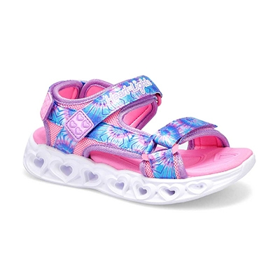 Grls Heart Lights Color Groove Light Up Sandal - Multi