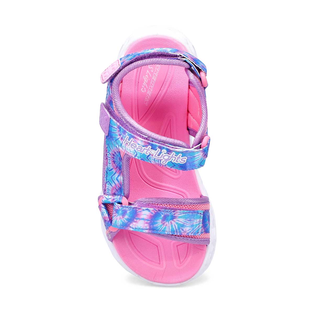 Girls' Heart Lights Color Groove Light Up Sandal - Multi