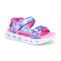 Girls' Heart Lights Color Groove Light Up Sandal - Multi
