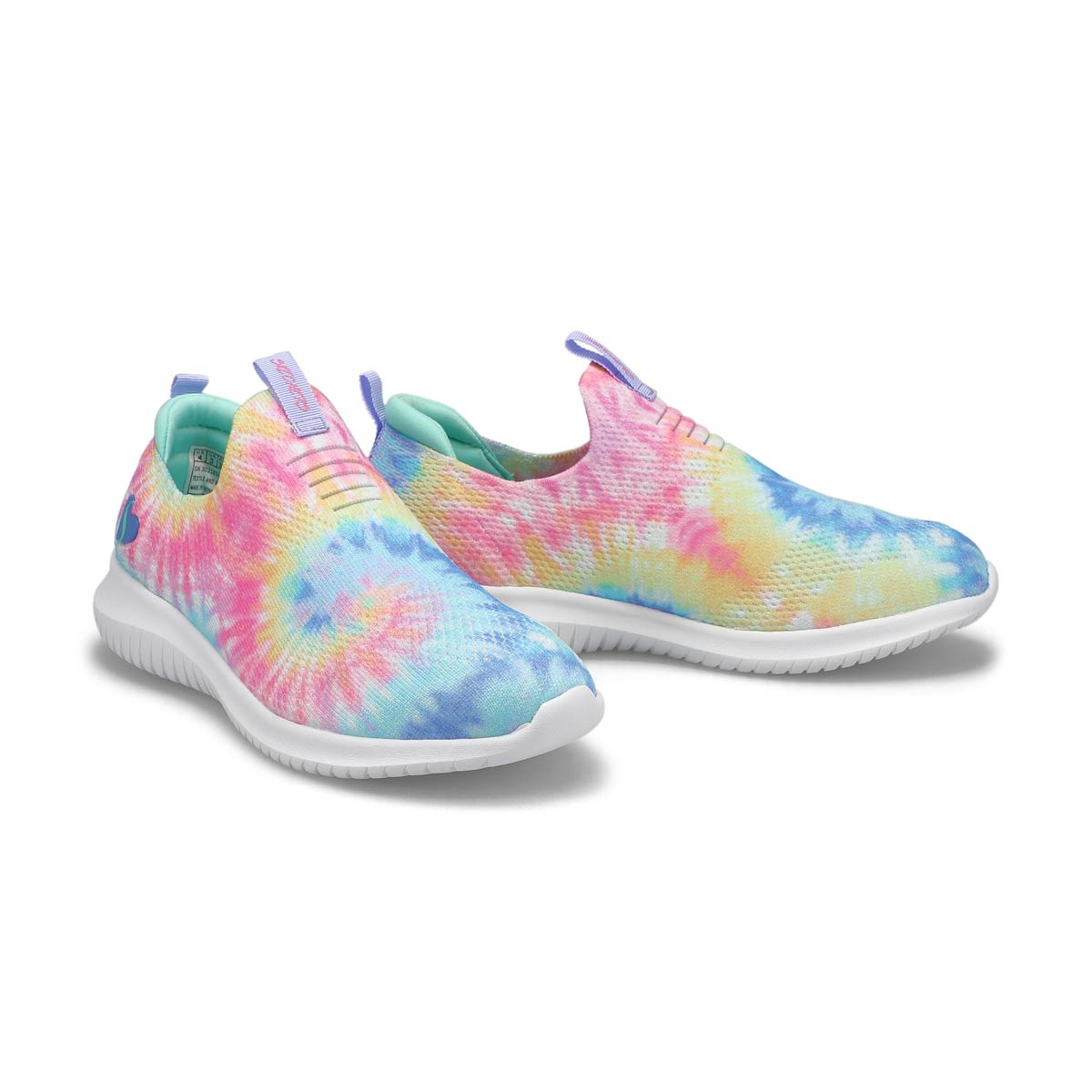 Girls'  Ultra Flex Groovin' Vibes Slip On Sneaker - Blue/Multi