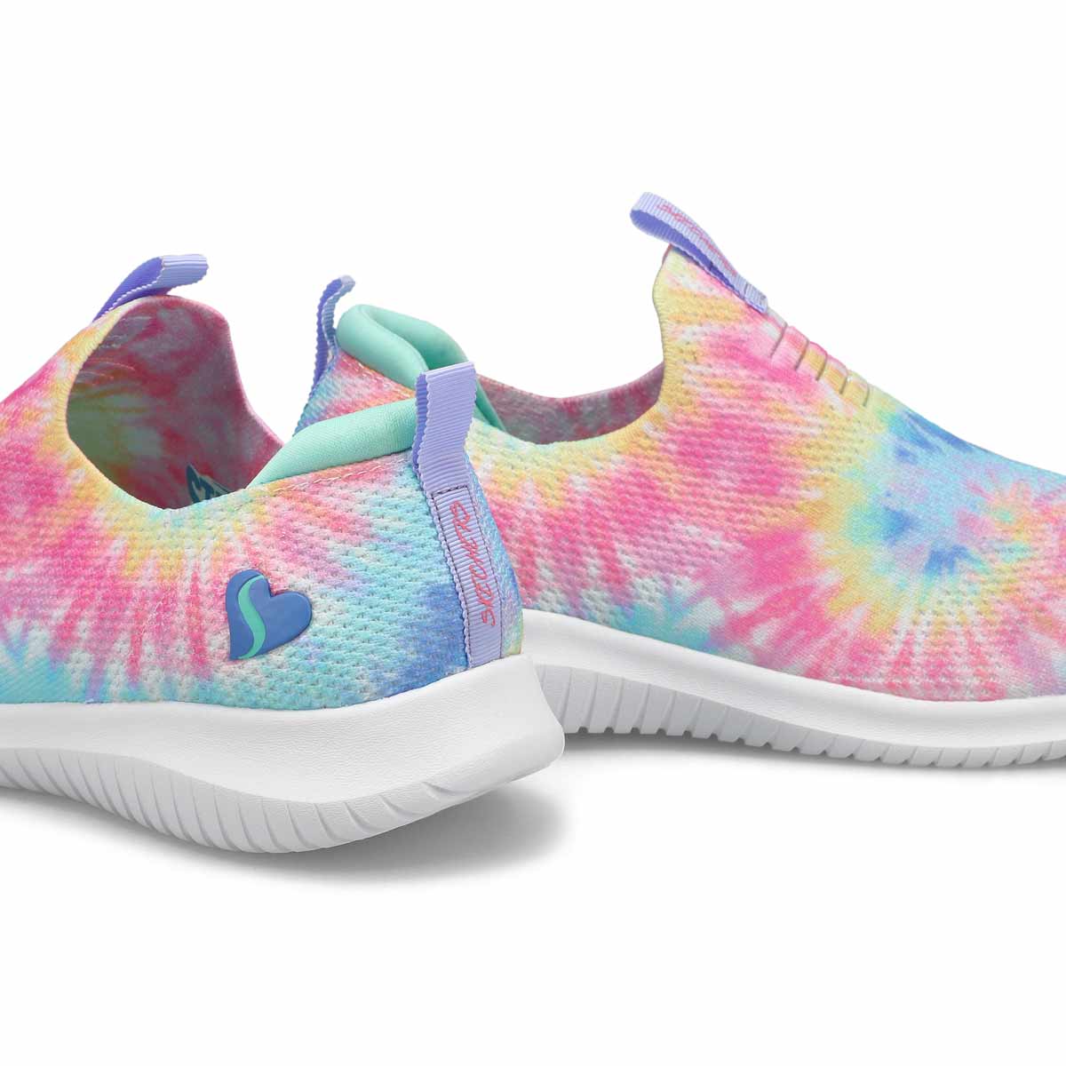 Girls'  Ultra Flex Groovin' Vibes Slip On Sneaker - Blue/Multi