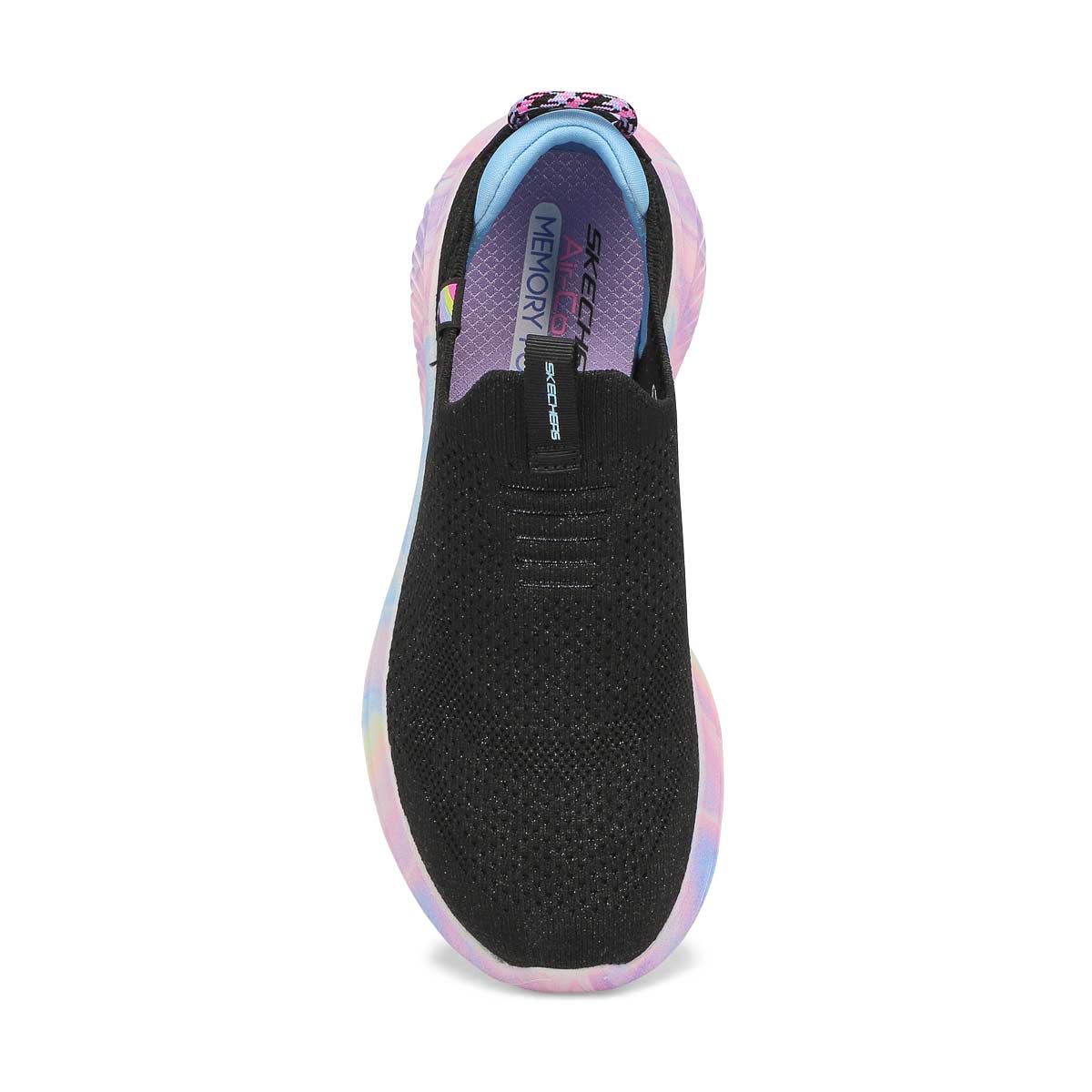 Girls' Ultra Flex 3.0 Cooltastic Slip-On Sneaker - Black/Multi