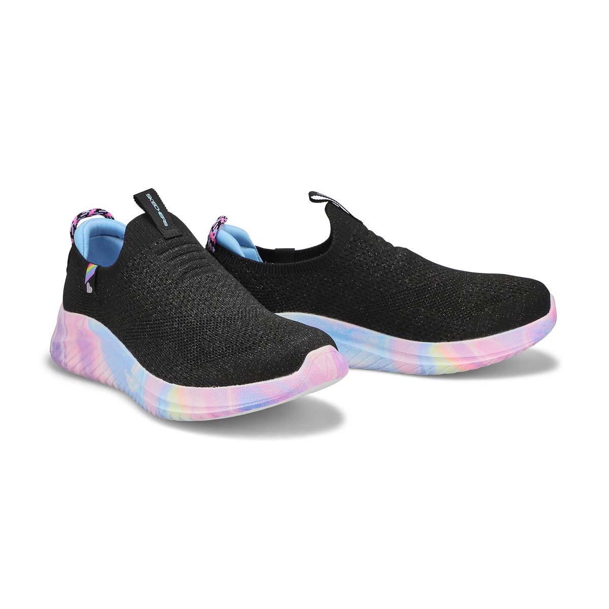 Girls' Ultra Flex 3.0 Cooltastic Slip-On Sneaker - Black/Multi