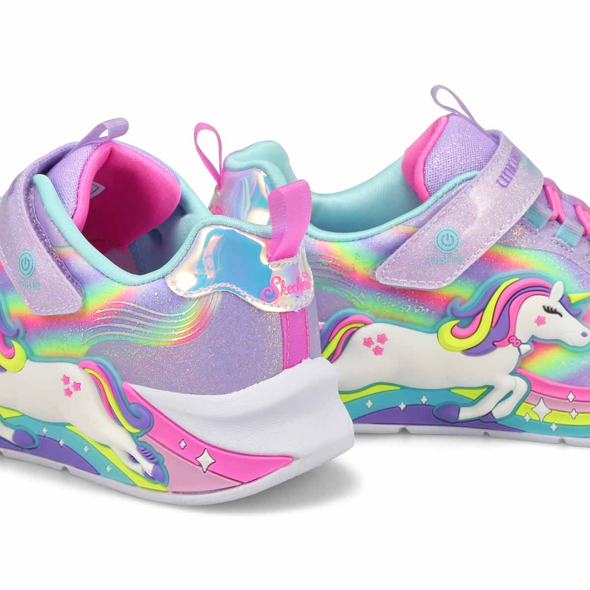 Skechers Girls Unicorn Chaser Light Up Sneaker