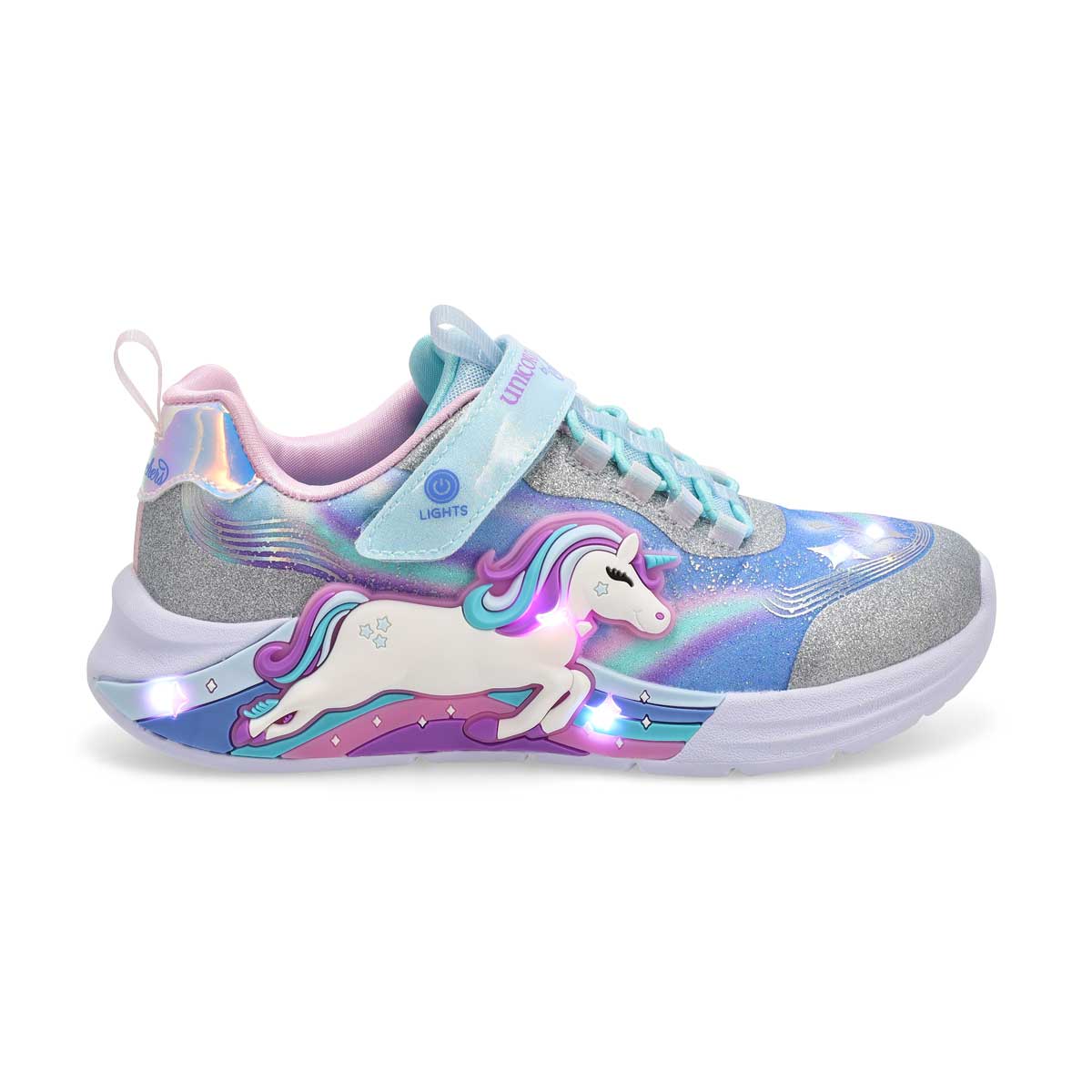 Girls' Unicorn Chaser Light Up Sneaker - Lavender