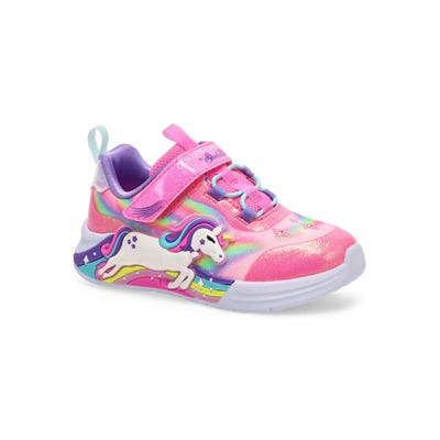 Inf-G Unicorn Chaser Light Up Sneaker - Pink Sparkle/Multi
