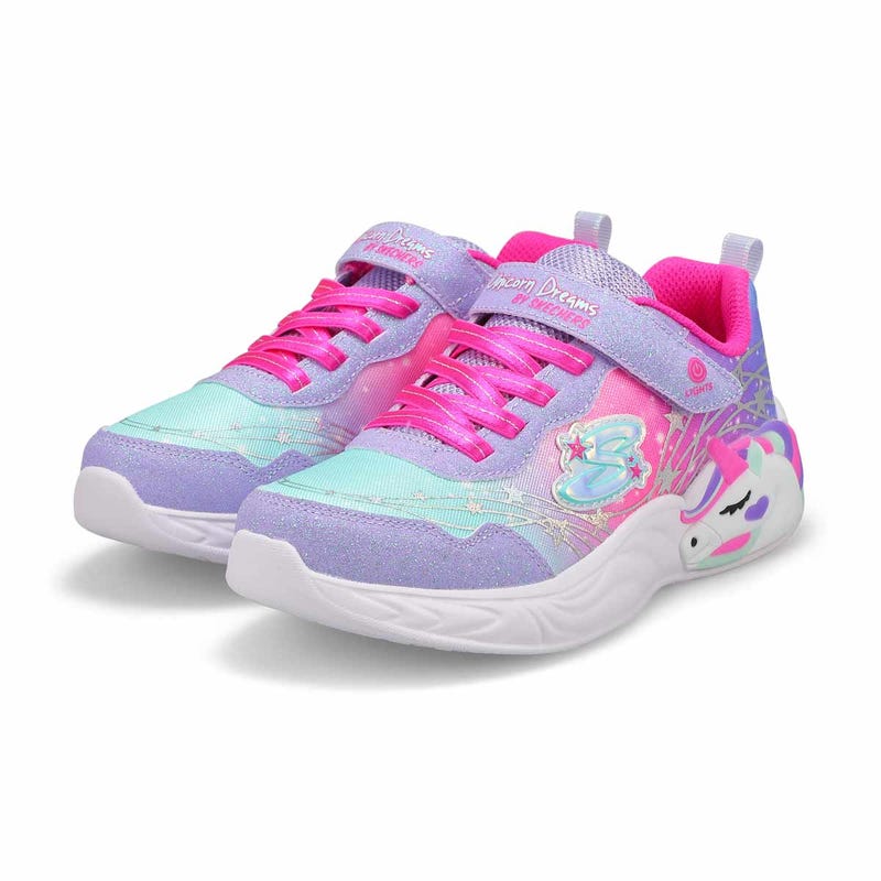 Girls' Unicorn Dreams Sneaker - Lavender/Hot Pink