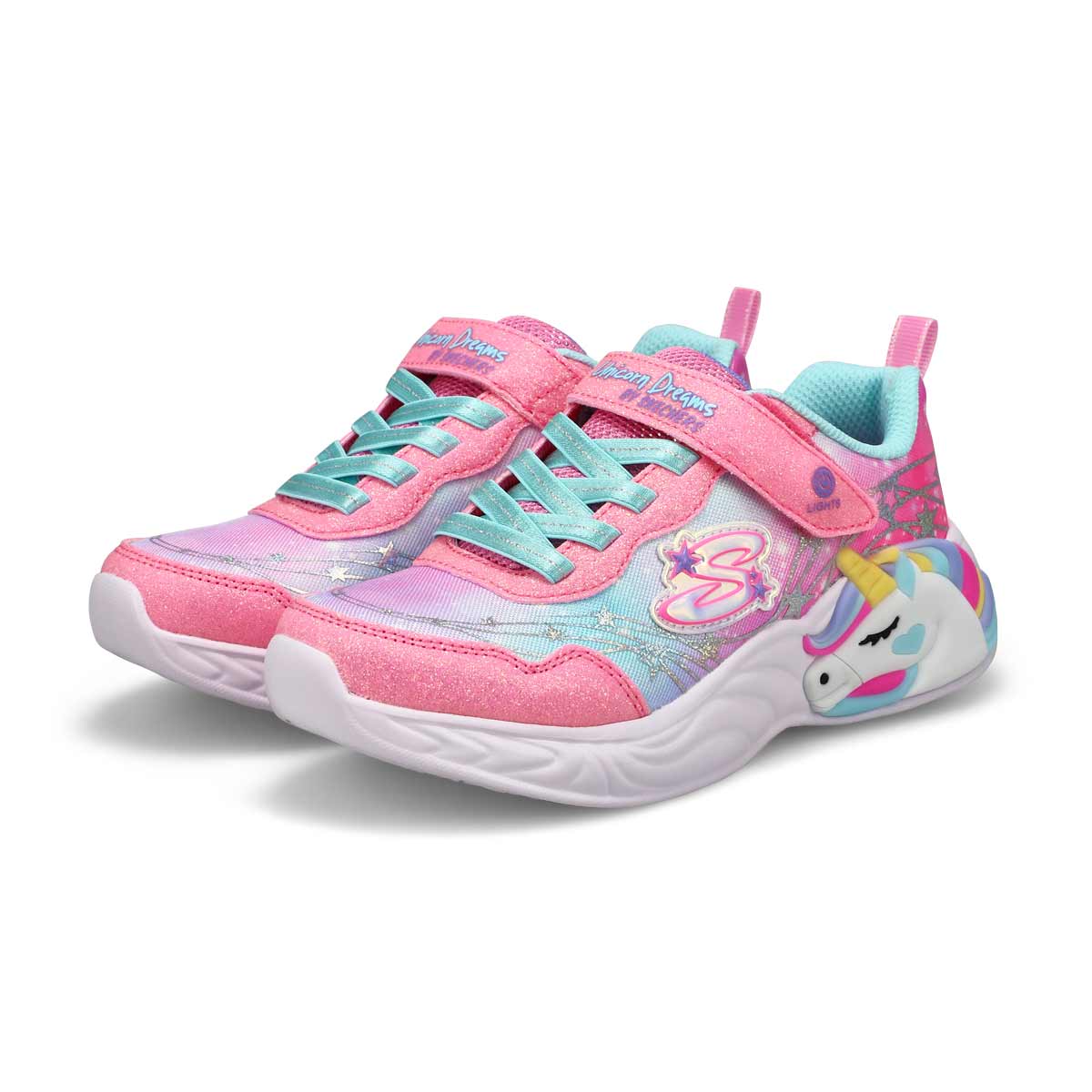 Girls'  Unicorn Dreams Sneaker - Pink/Turquoise
