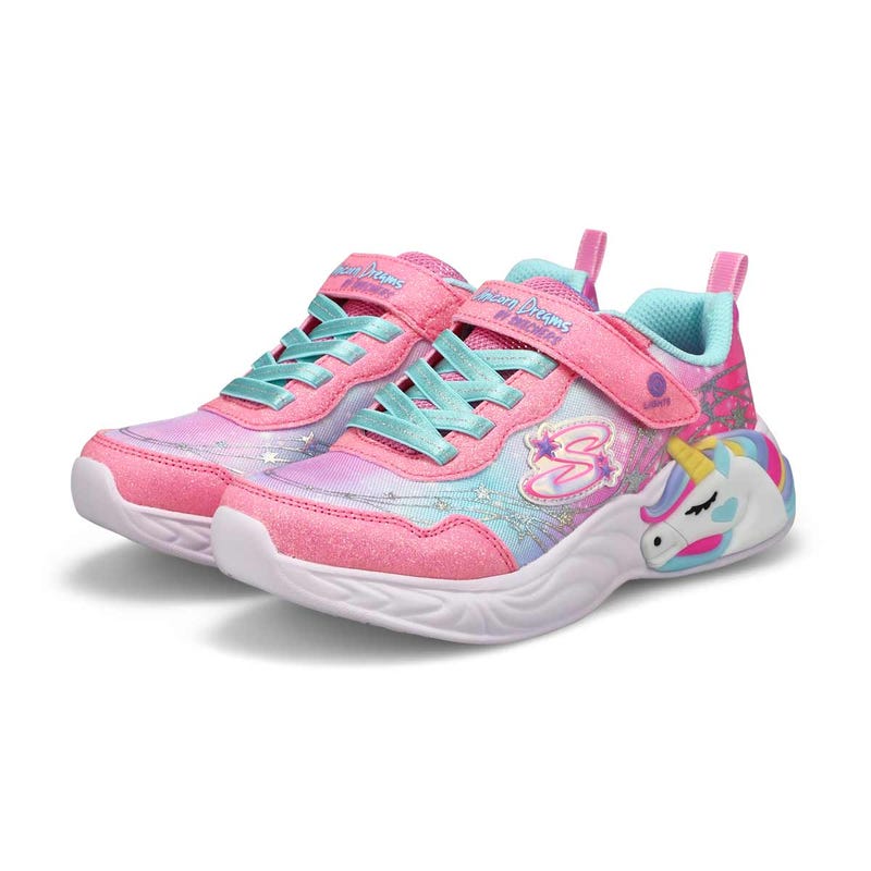 Girls'  Unicorn Dreams Sneaker - Pink/Turquoise