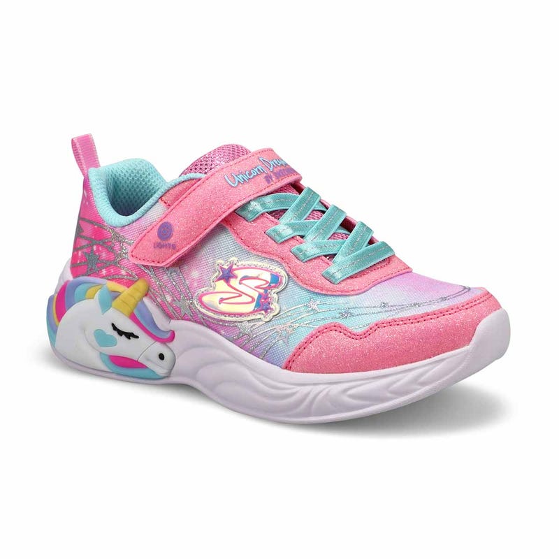 Girls'  Unicorn Dreams Sneaker - Pink/Turquoise