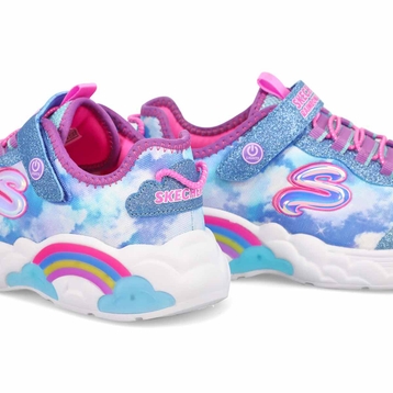 Girls' Rainbow Racer Light Up Sneaker - Blue
