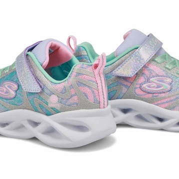 Girls' Twisty Bright Sneakers- Silver/Multi